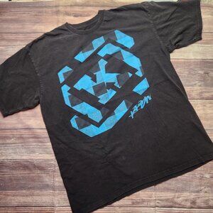 Krew Skater Black Blue Plaid Graphic Shirt